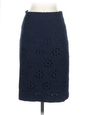 J. Crew No. 2 Navy
Floral Eyelet Pencil Skirt